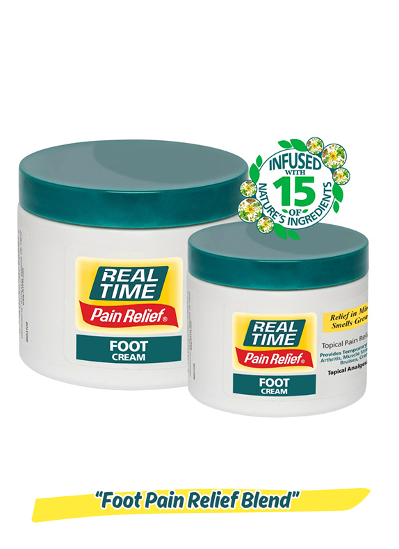 Real Time Pain Relief FOOT Cream - Natural Relief for Foot Pain