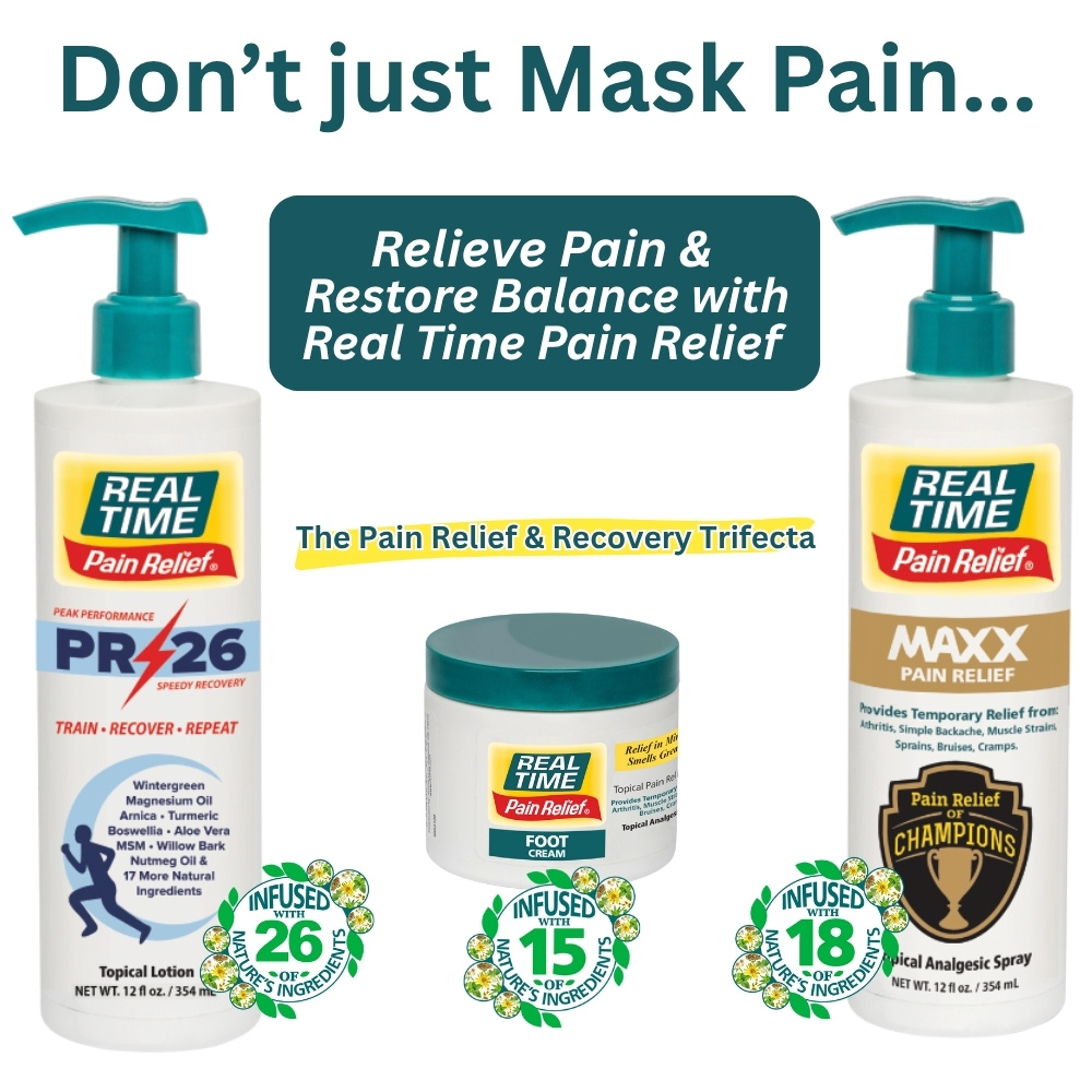 Real Time Pain Relief products that relieve pain and restore balance